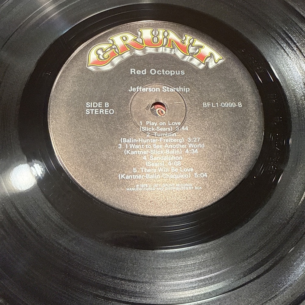 JEFFERSON STARSHIP-(LP)-RED OCTOPUS - INCLUDING "MIRACLES' - "PLAY ON LOVE"-1975 - Picture 9 of 11